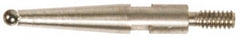 Made in USA - 0.08" Ball Diam, Carbide, Ball Test Indicator Contact Point - 0.78" Contact Point Length, Use with Fowler Test Indicators - A1 Tooling