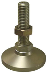 Gibraltar - 1-8 Bolt Thread, Studded Pivotal Stud Mount Leveling Pad & Mount - 22,000 Max Lb Capacity, 4" Base Diam - A1 Tooling