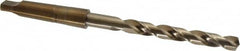 Chicago-Latrobe - 1/2", 2MT 135° Point Cobalt Taper Shank Drill Bit - Oxide/Gold Finish, 4-3/8" Flute Length, 8-1/4" OAL, Spiral Flute, Series 510 - A1 Tooling