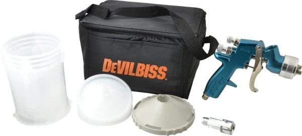 DeVilbiss - Gravity Feed Paint Spray Gun - 24 oz Capacity, 100 Max psi, 9.9 to 40 CFM, For Enamels, Epoxies, Lacquers, Polyurethanes, Primers, Sealers, Stains, Thinned Latex, Varnishes - A1 Tooling