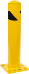 PRO-SAFE - 4-1/2" Diam x 24" High, Steel Bollard - 8" Wide x 8" Long Mounting Plate - A1 Tooling