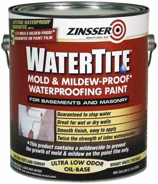 Zinsser - 1 Gal Bright White Semi Gloss Finish Latex Paint - 75 Sq Ft per Gal, Interior/Exterior, <400 gL VOC Compliance - A1 Tooling