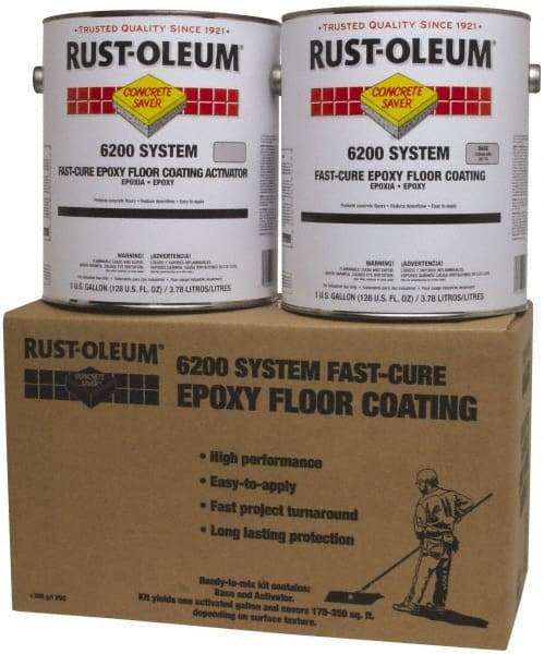 Rust-Oleum - 1 Gal Can Semi Gloss Silver Gray Floor Coating - <250 g/L VOC Content - A1 Tooling