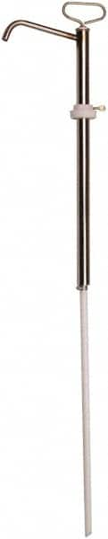 Value Collection - 3/4" Outlet, Stainless Steel Hand Operated Drum Pump - 8 oz per Stroke, 45" OAL, For Solvents, Acids & Other Corrosive Chemicals - A1 Tooling