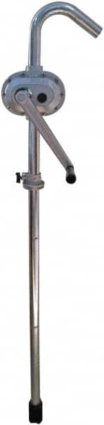 Value Collection - 1-1/4" Outlet, Aluminum Hand Operated Rotary Pump - 30 oz per Stroke, 51" OAL, For Fuel Oil, Kerosene, Gasoline, Antifreeze & Other Noncorrosive Fluids - A1 Tooling