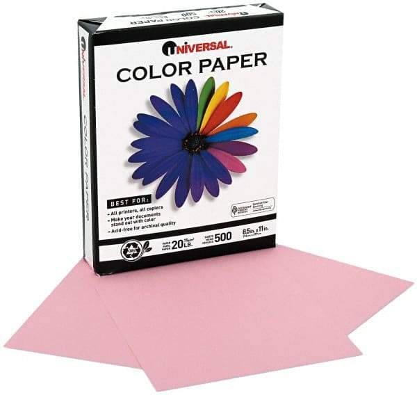 UNIVERSAL - 8-1/2" x 11" Pink Copy Paper - Use with Laser Printers, Copiers, Offset Presses, Spirit Duplicators - A1 Tooling