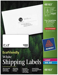 AVERY - 2" Wide x 4" Long, White Paper Shipping Label - For Laser/Inkjet Printers - A1 Tooling