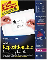 AVERY - 4" Long, White Paper Shipping Label - For Laser Printers - A1 Tooling