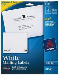 AVERY - 4" Long, White Shipping Label - For Inkjet Printers - A1 Tooling