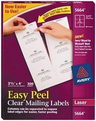 AVERY - 4" Long, Clear Shipping Label - For Laser Printers - A1 Tooling