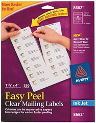 AVERY - 4" Long, Clear Shipping Label - For Inkjet Printers - A1 Tooling