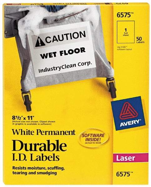 AVERY - 11" Long, White Paper Name Badge Labels - For Laser Printers - A1 Tooling