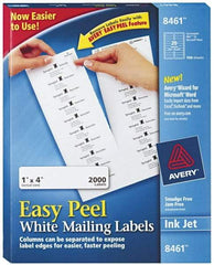 AVERY - 1" Wide x 4" Long, White Paper Shipping Label - For Inkjet Printers - A1 Tooling