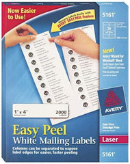 AVERY - 1" Wide x 4" Long, White Paper Shipping Label - For Laser Printers - A1 Tooling