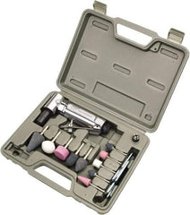 Ingersoll-Rand - 1/4" Spindle, 21,000 RPM, Front Exhaust Air Die Grinder Set - 24 CFM Air Consumption, 1/4 NPT Inlet, 1/4 hp - A1 Tooling