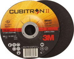 3M - 36 Grit, 6" Wheel Diam, 7/8" Arbor Hole, Type 27 Depressed Center Wheel - Ceramic, Resinoid Bond, S Hardness, 10,200 Max RPM - A1 Tooling