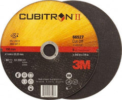 3M - 6" 60 Grit Ceramic Cutoff Wheel - 0.045" Thick, 7/8" Arbor, 10,200 Max RPM, Use with Angle Grinders - A1 Tooling