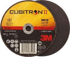 3M - 4" 60 Grit Ceramic Cutoff Wheel - 0.035" Thick, 3/8" Arbor, 19,100 Max RPM, Use with Angle Grinders - A1 Tooling