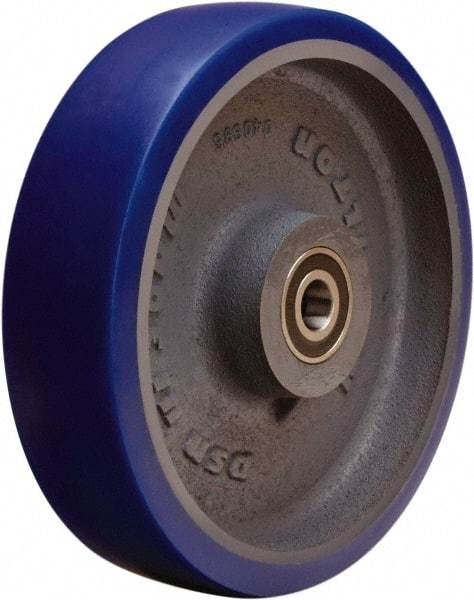 Hamilton - 8 Inch Diameter x 2 Inch Wide, Polyurethane Mold on to Cast Iron Center Caster Wheel - 1,200 Lb. Capacity, 2-1/4 Inch Hub Length, 1/2 Inch Axle Diameter, Sealed Precision Ball Bearing - A1 Tooling