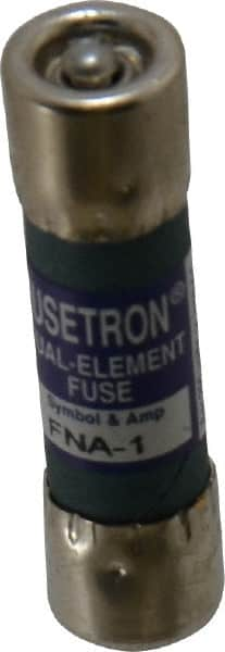 Cooper Bussmann - 250 VAC, 1 Amp, Time Delay Pin Indicator Fuse - Fuse Holder Mount, 1-1/2" OAL, 10 at 125 V kA Rating, 13/32" Diam - A1 Tooling