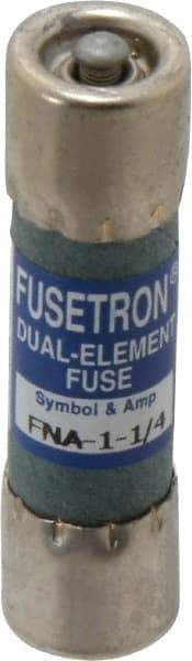 Cooper Bussmann - 250 VAC, 1.25 Amp, Time Delay Pin Indicator Fuse - Fuse Holder Mount, 1-1/2" OAL, 10 at 125 V kA Rating, 13/32" Diam - A1 Tooling