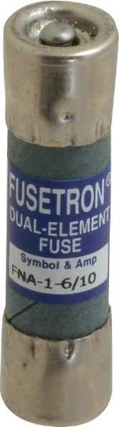 Cooper Bussmann - 250 VAC, 1.6 Amp, Time Delay Pin Indicator Fuse - Fuse Holder Mount, 1-1/2" OAL, 10 at 125 V kA Rating, 13/32" Diam - A1 Tooling