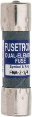 Cooper Bussmann - 250 VAC, 2.25 Amp, Time Delay Pin Indicator Fuse - Fuse Holder Mount, 1-1/2" OAL, 10 at 125 V kA Rating, 13/32" Diam - A1 Tooling