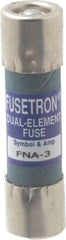 Cooper Bussmann - 250 VAC, 3 Amp, Time Delay Pin Indicator Fuse - Fuse Holder Mount, 1-1/2" OAL, 10 at 125 V kA Rating, 13/32" Diam - A1 Tooling