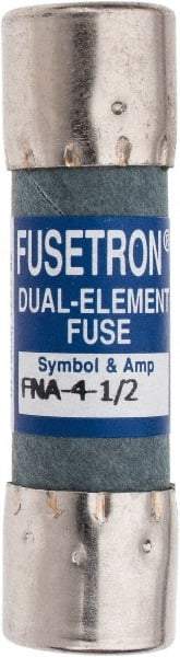 Cooper Bussmann - 250 VAC, 4.5 Amp, Time Delay Pin Indicator Fuse - Fuse Holder Mount, 1-1/2" OAL, 10 at 125 V kA Rating, 13/32" Diam - A1 Tooling