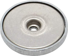 Mag-Mate - 1.24" Diam, 3/16" Cup Height, 3/16" Overall Height, 35 Lb Average Pull Force, 35 Lb Max Pull Force, Neodymium Rare Earth Cup Magnet - Through Hole Style, 1/8" Cup ID, 1/4" Magnet ID, Galvanized - A1 Tooling