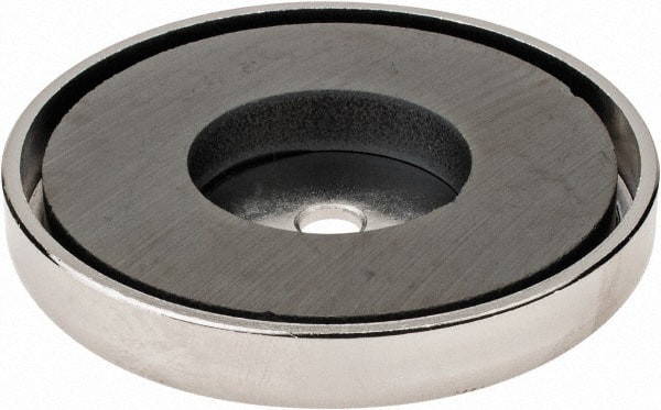 Mag-Mate - 19 Lb Max Pull Force, 5/16" Overall Height, 2.03" Diam, Ceramic Cup Magnet - A1 Tooling