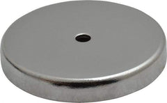 Mag-Mate - 2.03" Diam, 5/16" Cup Height, 5/16" Overall Height, 47.5 Lb Average Pull Force, 47.5 Lb Max Pull Force, Neodymium Rare Earth Cup Magnet - Through Hole Style, 3/16" Cup ID, 7/16" Magnet ID, Galvanized - A1 Tooling