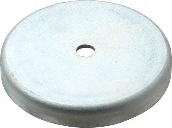 Mag-Mate - 2.63" Diam, 3/8" Cup Height, 3/8" Overall Height, 100 Lb Average Pull Force, 100 Lb Max Pull Force, Neodymium Rare Earth Cup Magnet - Through Hole Style, 9/32" Cup ID, 5/8" Magnet ID, Galvanized - A1 Tooling