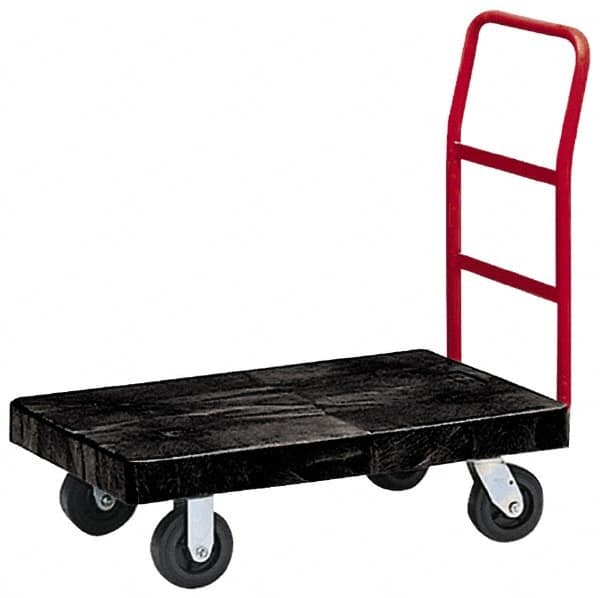 Rubbermaid - 1,000 Lb Capacity Structural Foam/Steel Platform Truck - Structural Foam Deck, 24" OAW, Rubber Casters - A1 Tooling