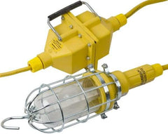 Woodhead Electrical - 120 VAC, 100 Watt, Electric, Incandescent Portable Handheld Work Light - 10' Cord, 1 Head, 1,000 Lumens, Zinc-Plated Steel, 120.65mm Wide x 457.2mm High - A1 Tooling