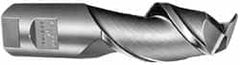 Square End Mill: 1'' Dia, 4'' LOC, 1'' Shank Dia, 6-1/2'' OAL, 2 Flutes, Solid Carbide Single End, Uncoated, Spiral Flute, 45 ° Helix, Centercutting, RH Cut, RH Flute