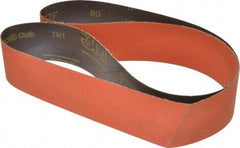 3M - 2-1/2" Wide x 60" OAL, 80 Grit, Ceramic Abrasive Belt - Ceramic, Medium, Coated, YF Weighted Cloth Backing, Wet/Dry, Series 777F - A1 Tooling