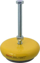 Gibraltar - 500 Lb Capacity, 1/2-13 Thread, Zinc Stud, Machine Socket Mount Leveling Mount - 127mm Stud Length, 127mm Base Diam, Elastomer Pad - A1 Tooling