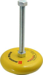 Gibraltar - 4,200 Lb Capacity, 3/4-10 Thread, Zinc Stud, Machine Socket Mount Leveling Mount - 203.2mm Stud Length, 152.4mm Base Diam, Elastomer Pad - A1 Tooling