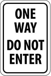 NMC - "Caution - Drive Slowly", 12" Wide x 18" High, Aluminum Traffic Control Signs - 0.08" Thick, Black on White, High Intensity Reflectivity, Rectangle, Post Mount - A1 Tooling