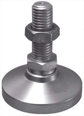 Gibraltar - 5/8-11 Bolt Thread, Studded Pivotal Stud Mount Leveling Pad & Mount - 6,000 Max Lb Capacity, 2-1/2" Base Diam - A1 Tooling