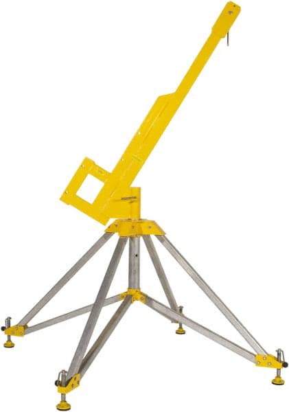 Gemtor - Confined Space Entry & Retrieval Bases & Booms Type: Portable Quadpod w/Rotating Boom Maximum Height (Inch): 90 - A1 Tooling