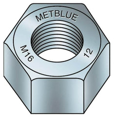 Value Collection - M36x4.00 Metric Coarse Steel Right Hand Hex Nut - 55mm Across Flats, 29mm High, Metric Blue Finish - A1 Tooling