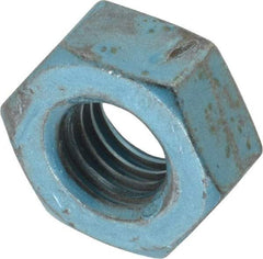 Value Collection - M10x1.50 Metric Coarse Steel Right Hand Hex Nut - 17mm Across Flats, 8mm High, Metric Blue Finish - A1 Tooling