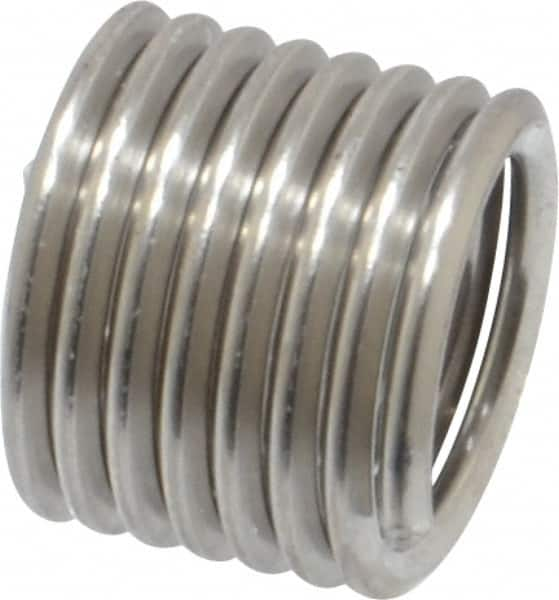 Recoil - M8x1.25 Metric Coarse, 12" OAL, Free Running Helical Insert - 7-3/8 Free Coils, Tanged, Stainless Steel, 1-1/2D Insert Length - A1 Tooling