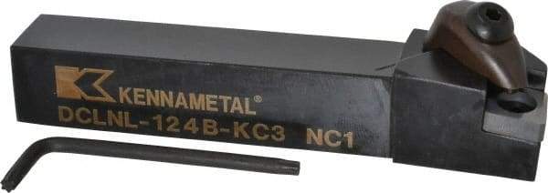 Kennametal - DCLN, Left Hand Cut, 5° Lead Angle, 3/4" Shank Height x 3/4" Shank Width, Negative Rake Indexable Turning Toolholder - 4-1/2" OAL, CN..43. Insert Compatibility, Series Kenclamp - A1 Tooling