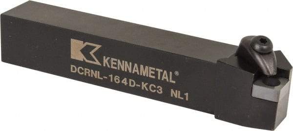 Kennametal - DCRN, Left Hand Cut, 15° Lead Angle, 1" Shank Height x 1" Shank Width, Negative Rake Indexable Turning Toolholder - 6" OAL, CN..43. Insert Compatibility, Series Kenclamp - A1 Tooling