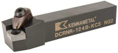 Kennametal - DCRN, Right Hand Cut, 15° Lead Angle, 3/4" Shank Height x 3/4" Shank Width, Negative Rake Indexable Turning Toolholder - 4-1/2" OAL, CN..43. Insert Compatibility, Series Kenclamp - A1 Tooling