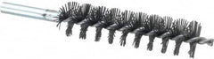 Schaefer Brush - 4" Brush Length, 1" Diam, Single Stem, Single Spiral Tube Brush - 6-1/4" Long, Silicone Carbide Impregnated Nylon, 12-24 Female Connection - A1 Tooling