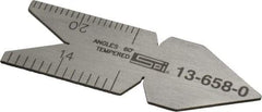 SPI - 60° Angle, Stainless Steel Center Gage - 1/32 to 1/14 Inch Graduation - A1 Tooling